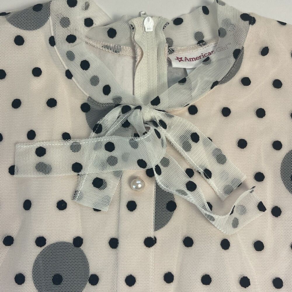 American Girl Girls 14 Polka Dot Tulle Party Dress Bow Special Occasion Formal - Picture 9 of 12